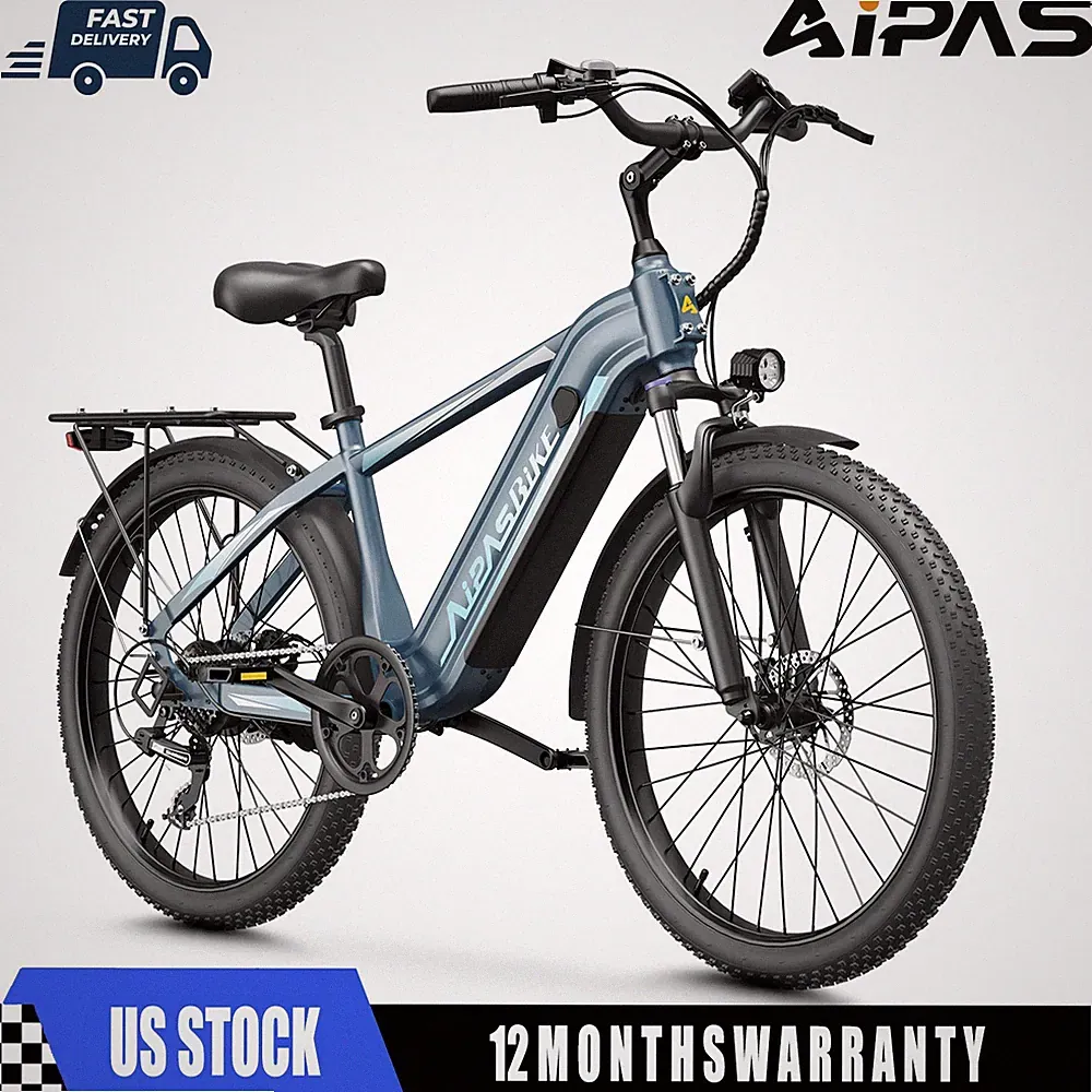 MAX Electric Bikes for Adults 1100W 28MPH 85Miles 24" Tire City Mountain E-bike